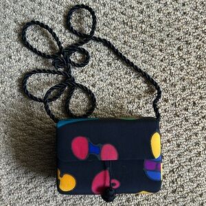 Vintage Hand Painted Silk Evening Purse